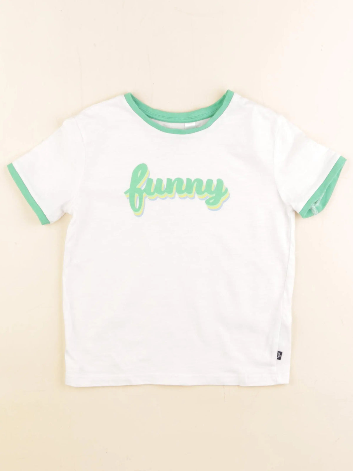 Okaidi - tee-shirt blanc, vert - 4 ans