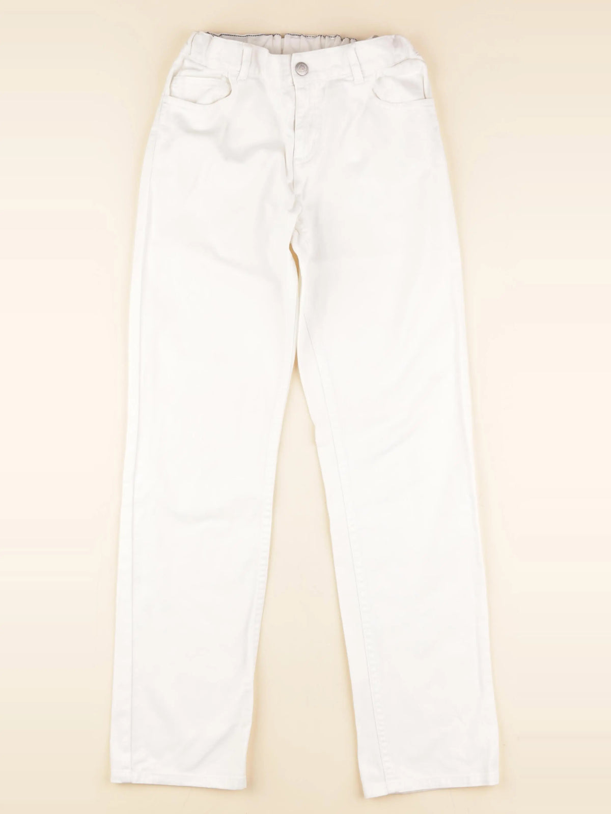 Petit Bateau - pantalon blanc - 10 ans