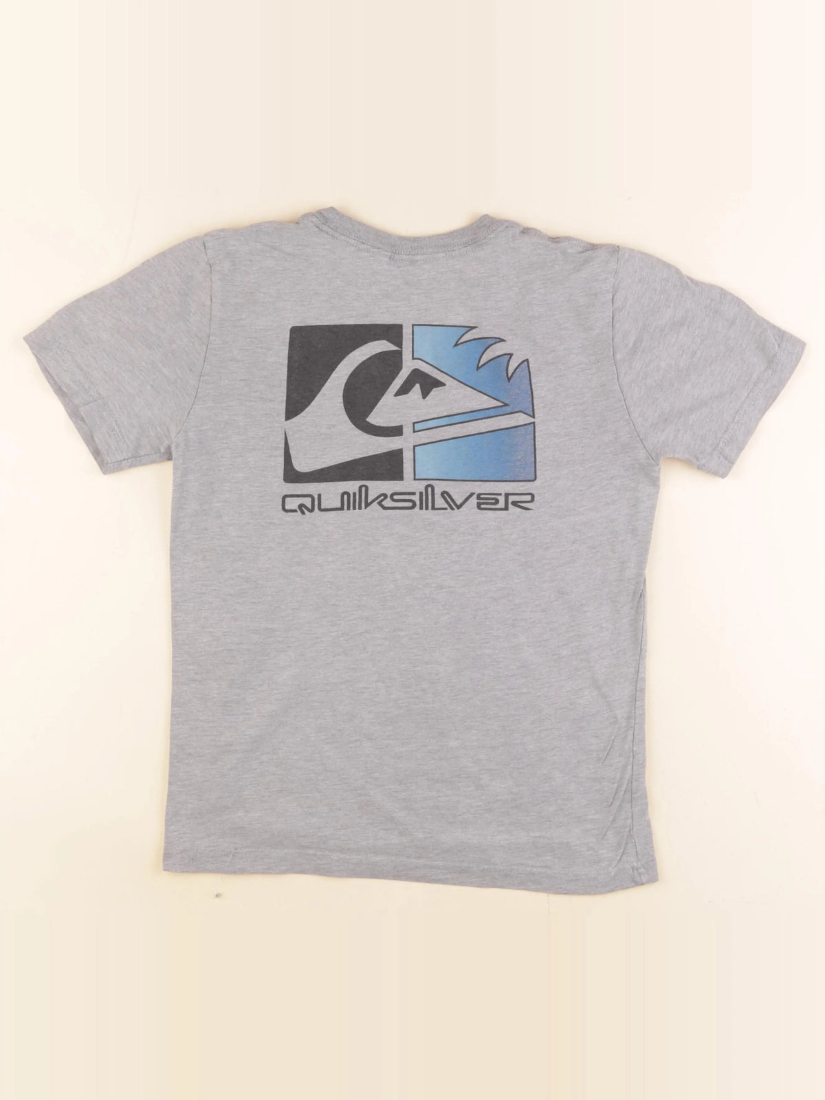 Quiksilver - tee-shirt imprimé au dos gris - 12/14 ans