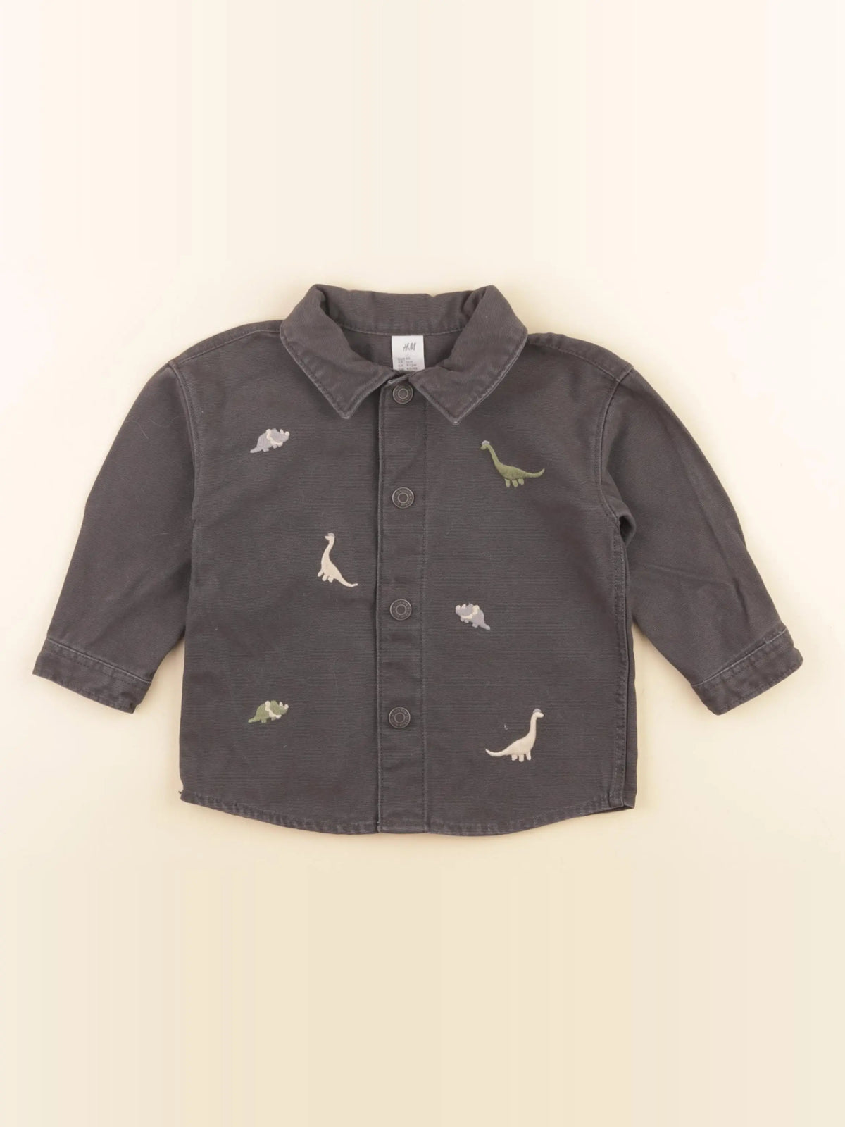 H&M - sur-chemise gris - 9/12 mois