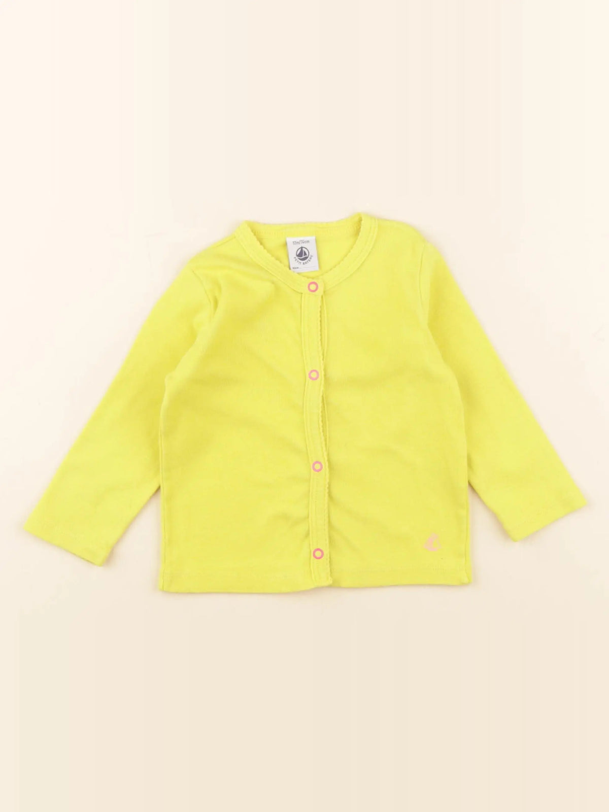 Petit Bateau - tee-shirt jaune - 12 mois