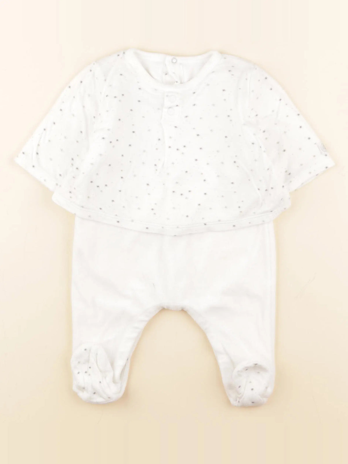 Petit Bateau - pyjama coton blanc - 3 mois