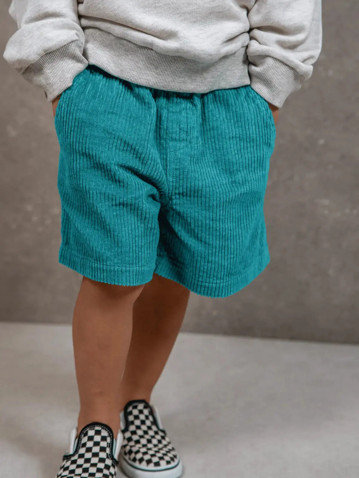 Le Bermuda velours Vert canard