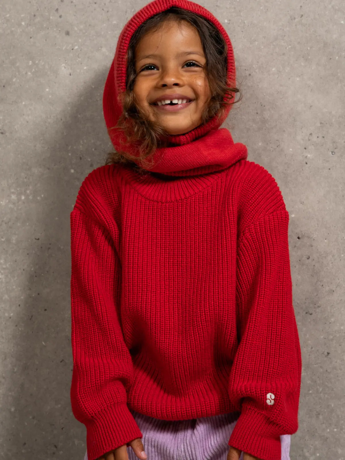 Le pull 100% coton Rouge coquelicot