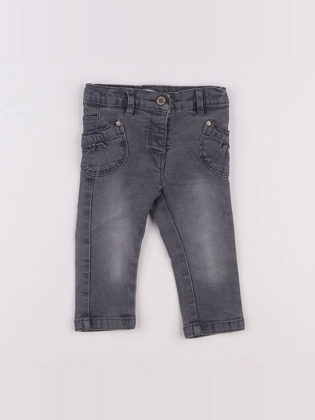 Vertbaudet - jean gris - 9 mois