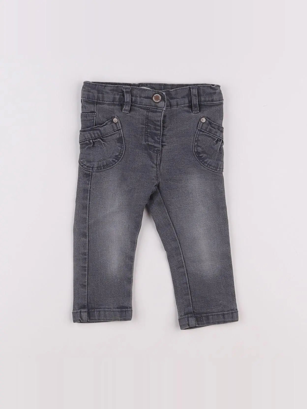 Vertbaudet - jean gris - 9 mois