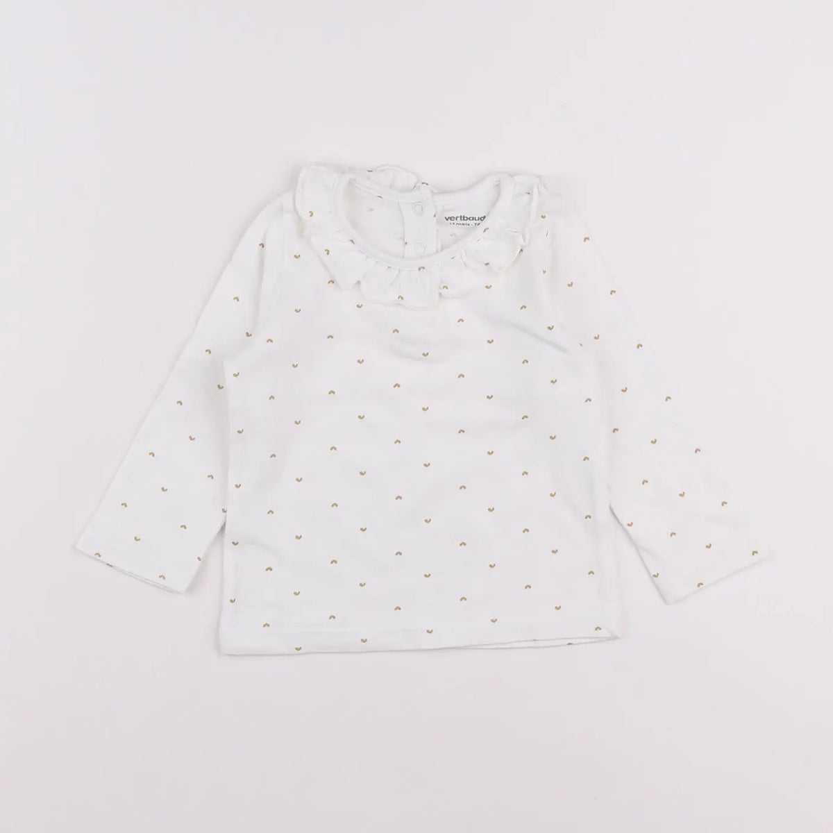 Vertbaudet - tee-shirt blanc - 12 mois