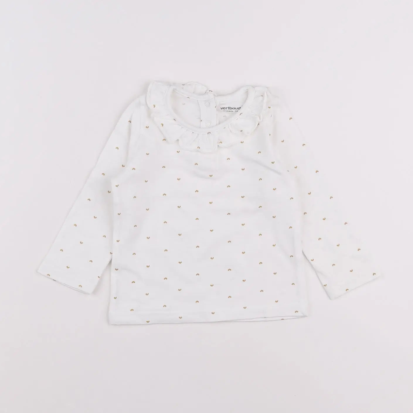 Vertbaudet - tee-shirt blanc - 12 mois