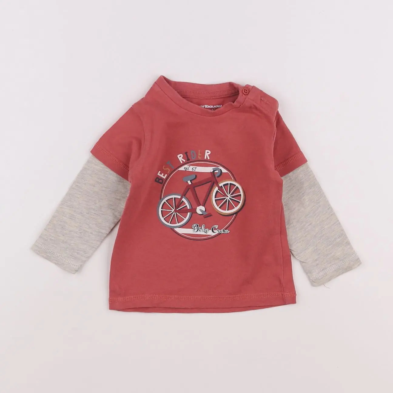 Vertbaudet - tee-shirt multicolore - 6 mois