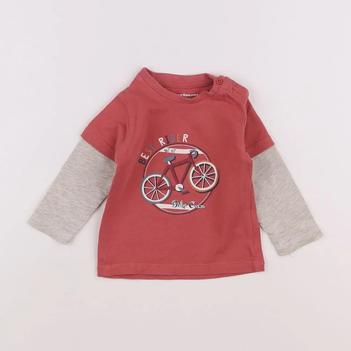Vertbaudet - tee-shirt multicolore - 6 mois