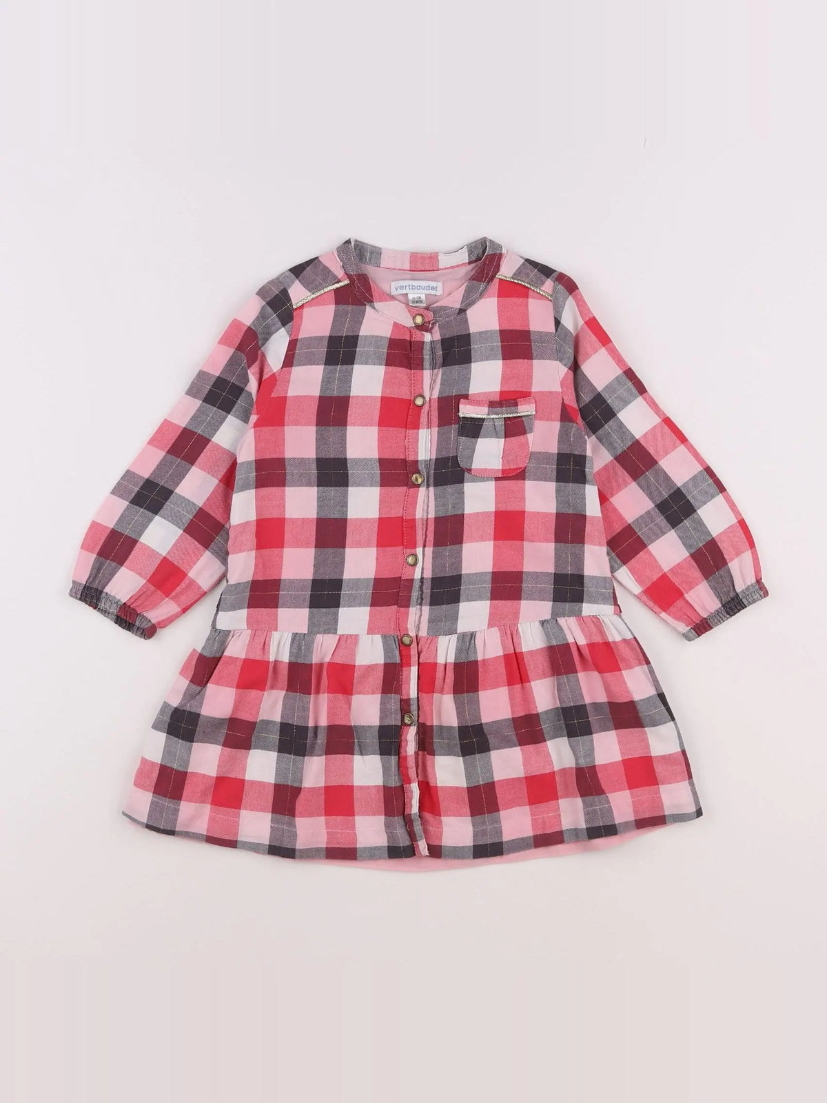 Vertbaudet - robe rose - 2 ans