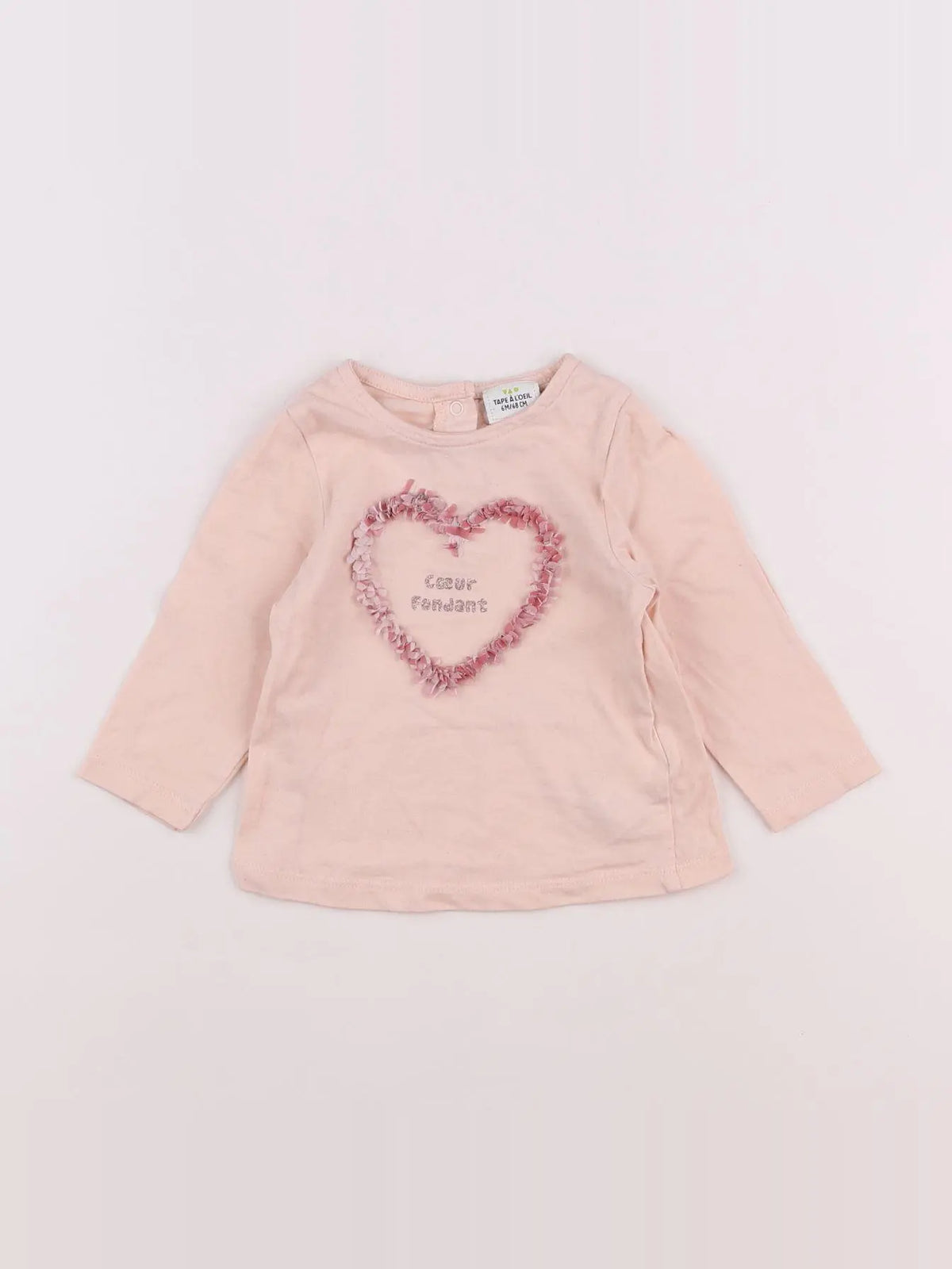 Tape à l'oeil - tee-shirt rose - 6 mois