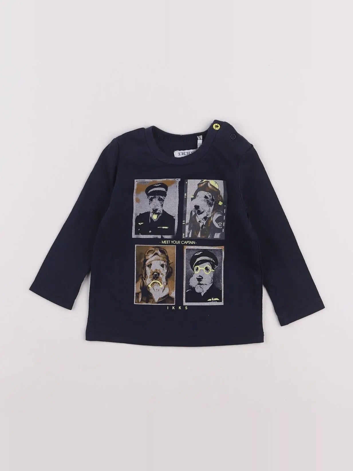 IKKS - tee-shirt bleu - 6 mois