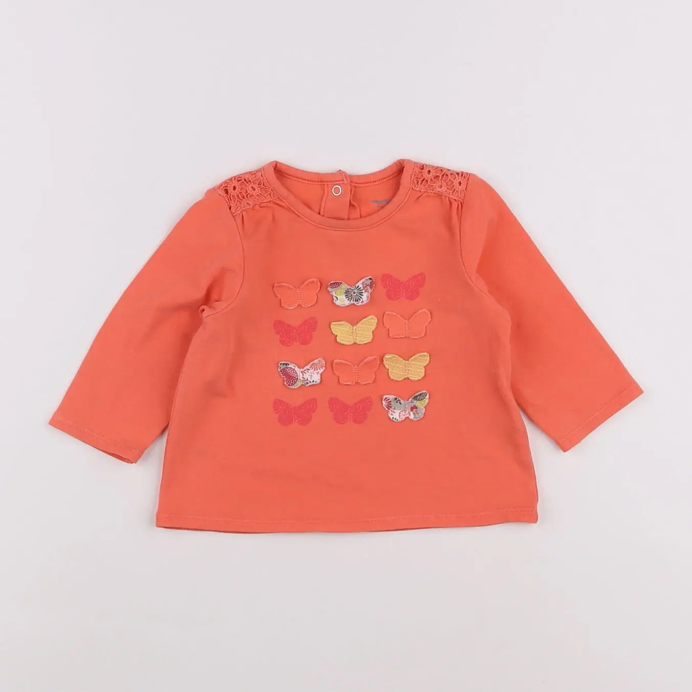 Vertbaudet - tee-shirt orange - 6 mois