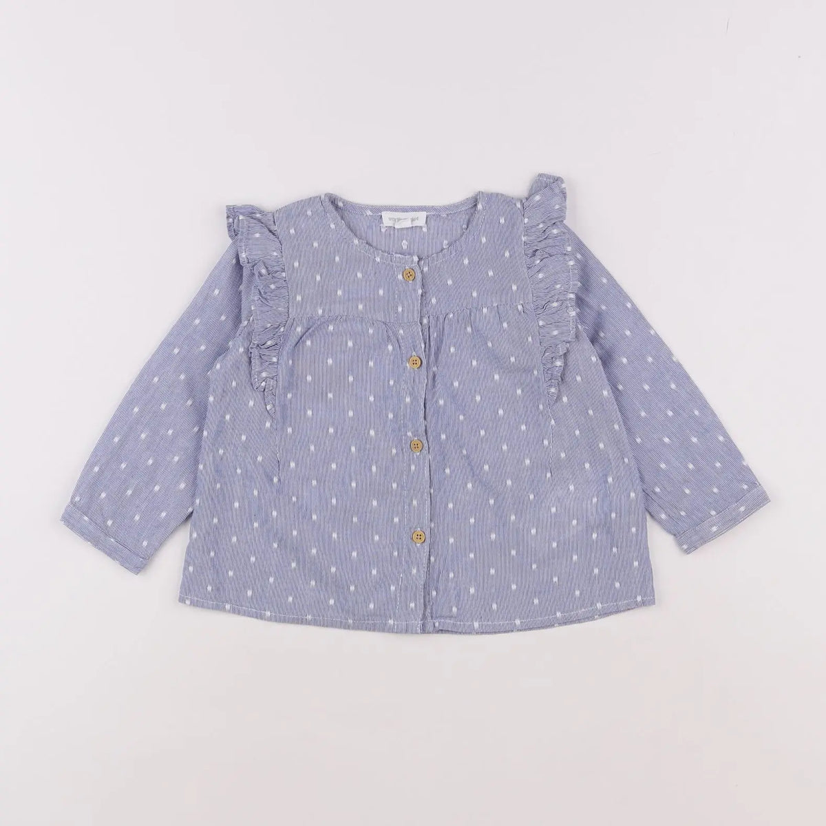 Vertbaudet - blouse bleu - 12 mois