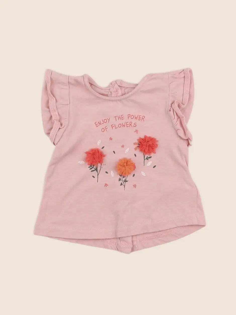 Vertbaudet - tee-shirt rose - 3 mois