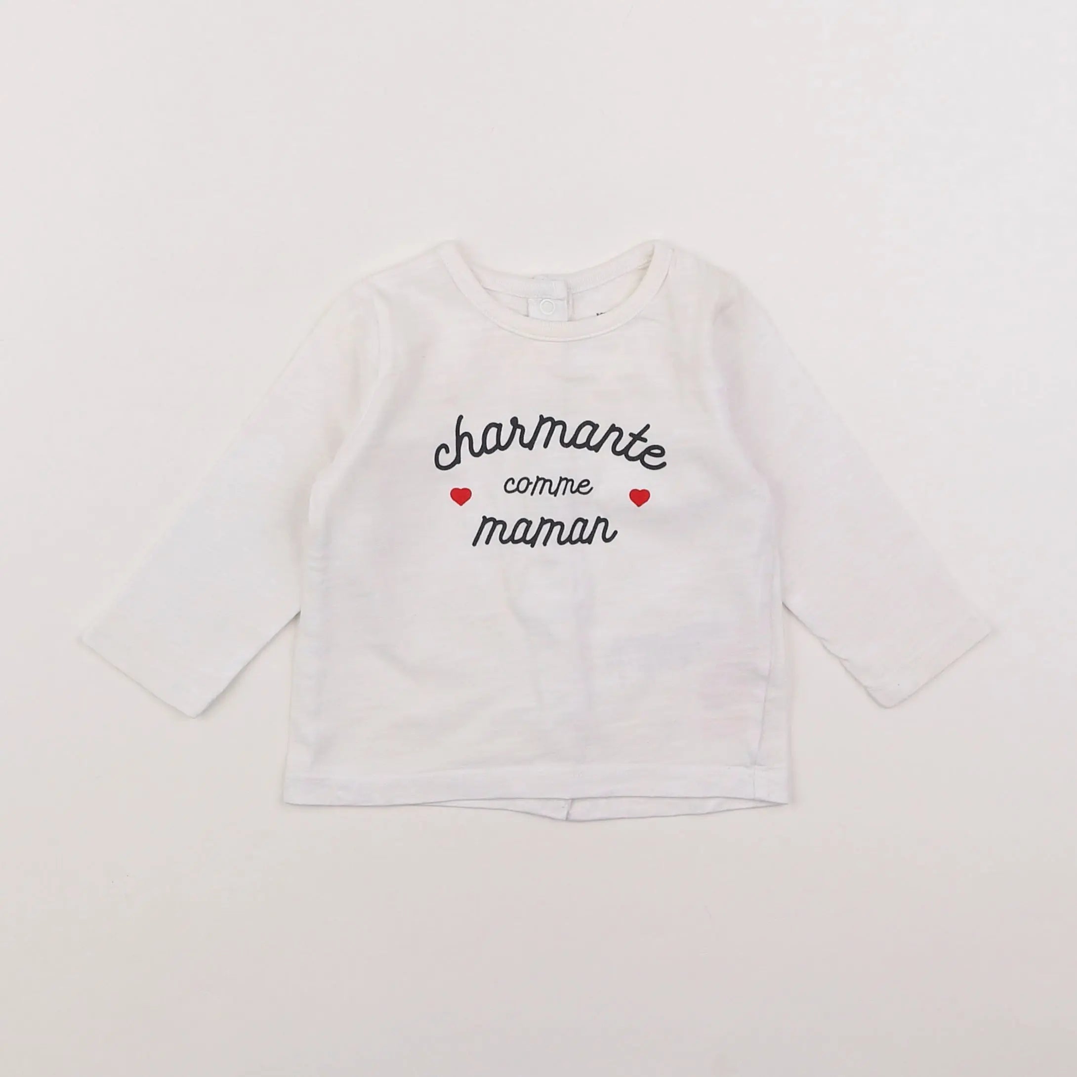 Vertbaudet - tee-shirt blanc - 6 mois