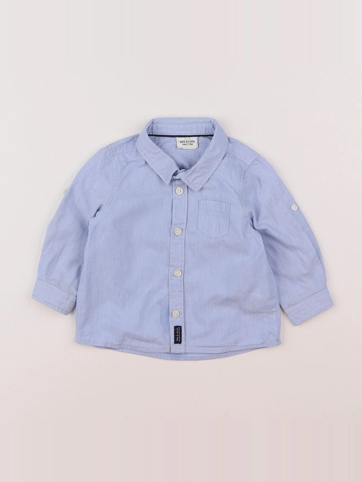 Tape à l'oeil - chemise bleu - 9 mois