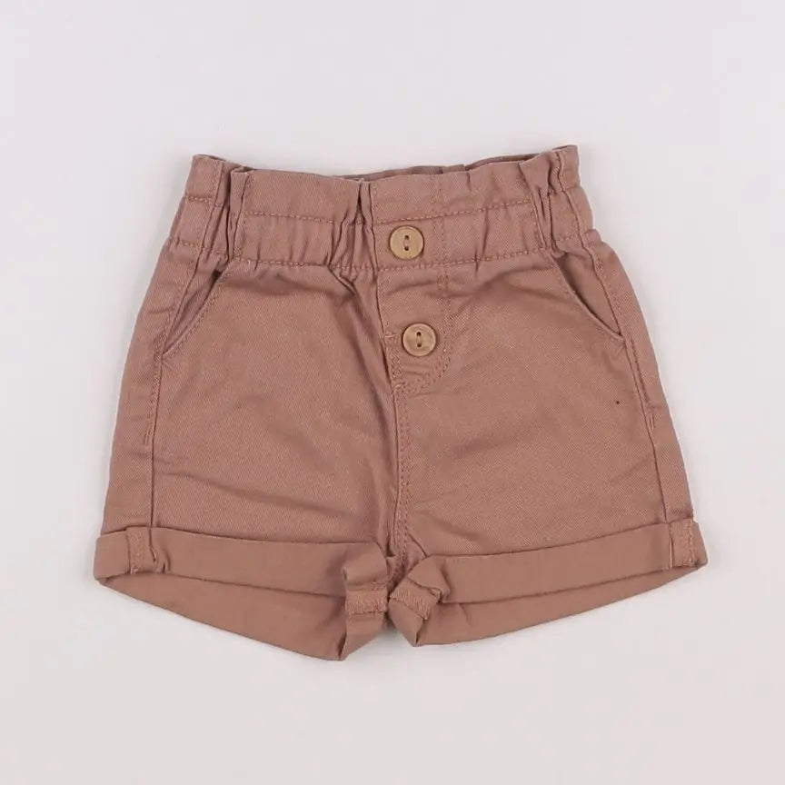 Vertbaudet - short marron - 3 mois