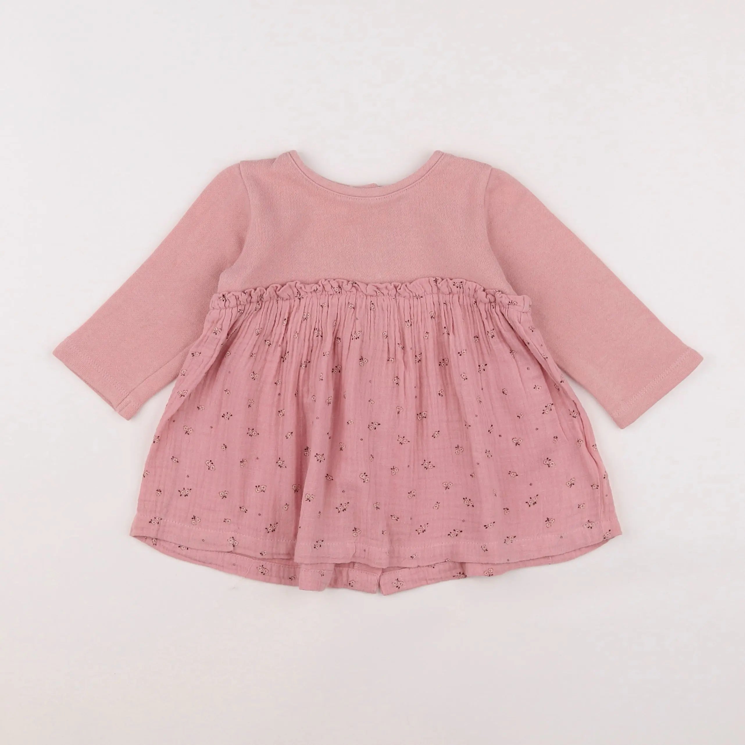 Vertbaudet - robe rose - 9 mois