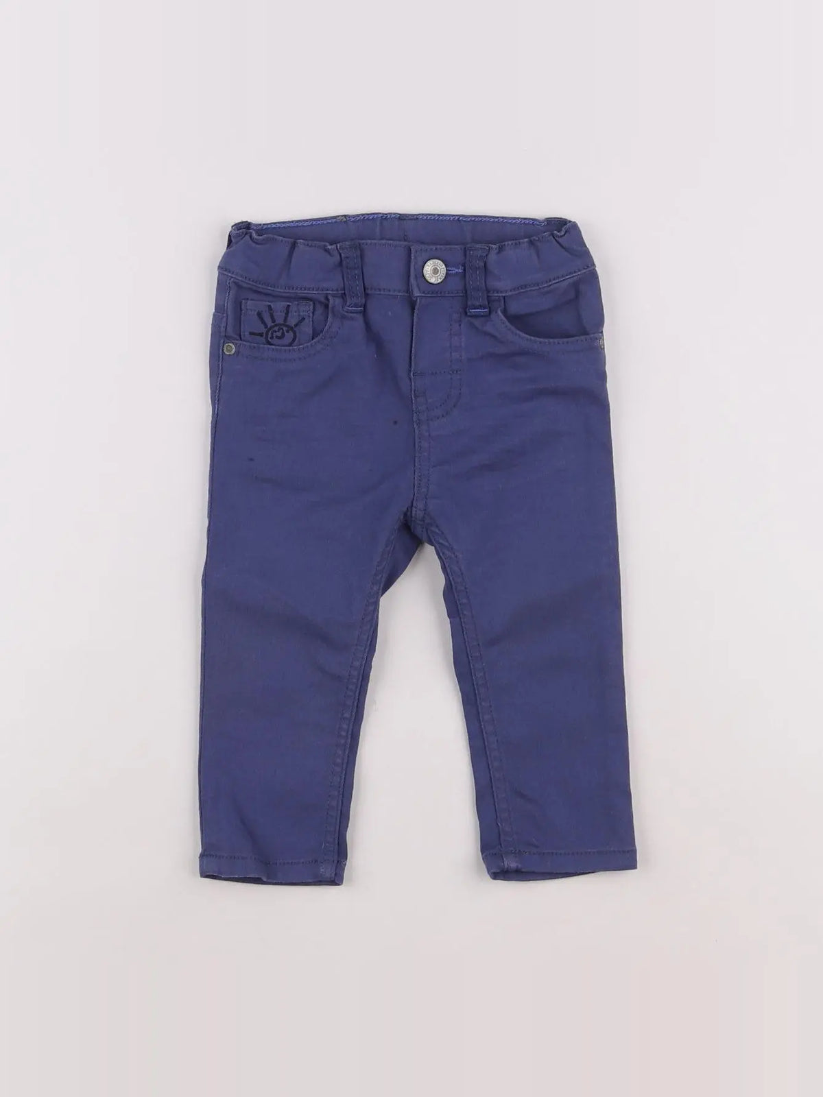 H&M - jean bleu - 6/9 mois