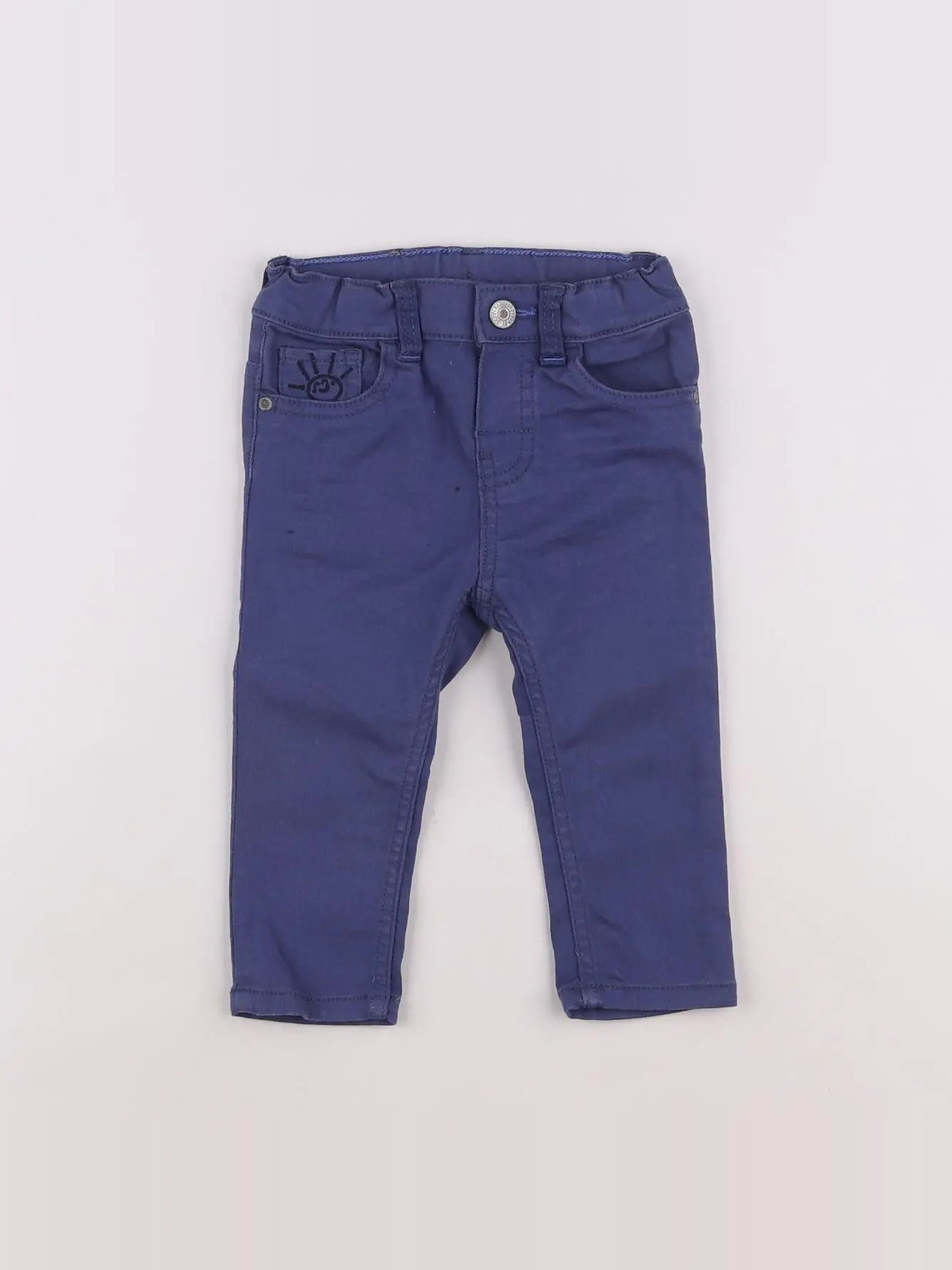 H&M - jean bleu - 6/9 mois