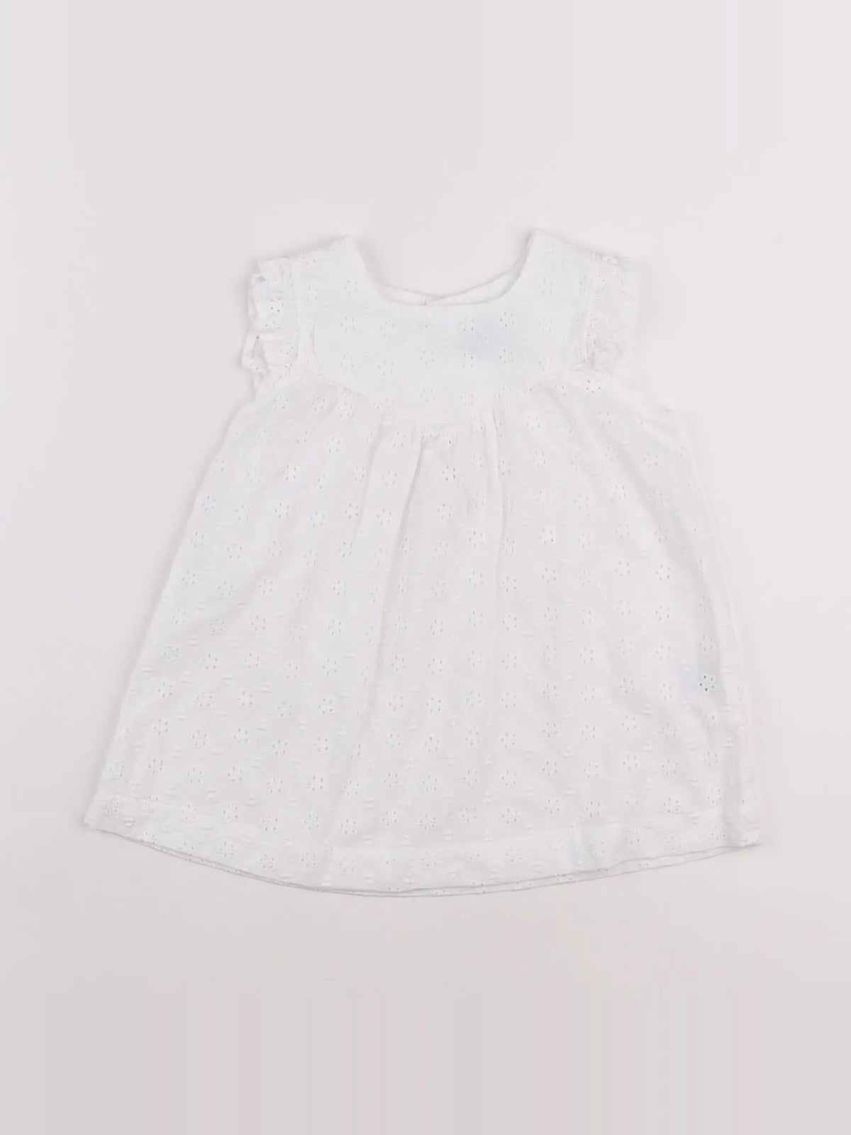 Petit Bateau - robe blanc - 18 mois