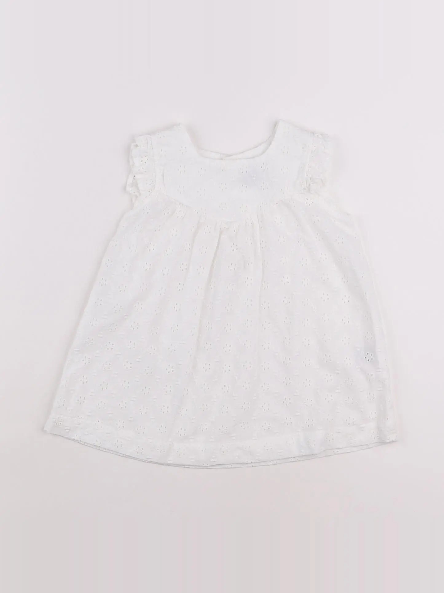 Petit Bateau - robe blanc - 18 mois