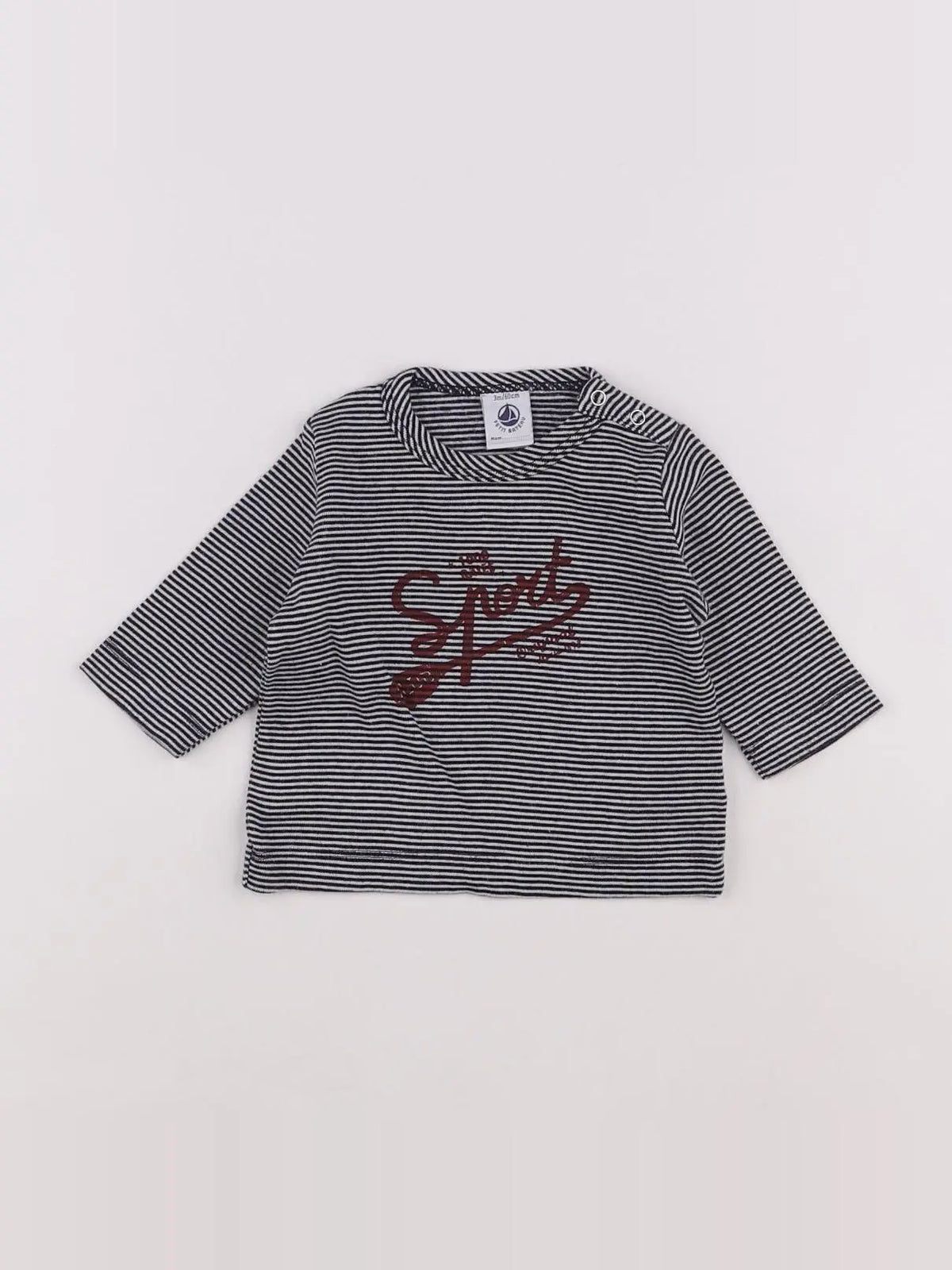 Petit Bateau - tee-shirt bleu - 3 mois