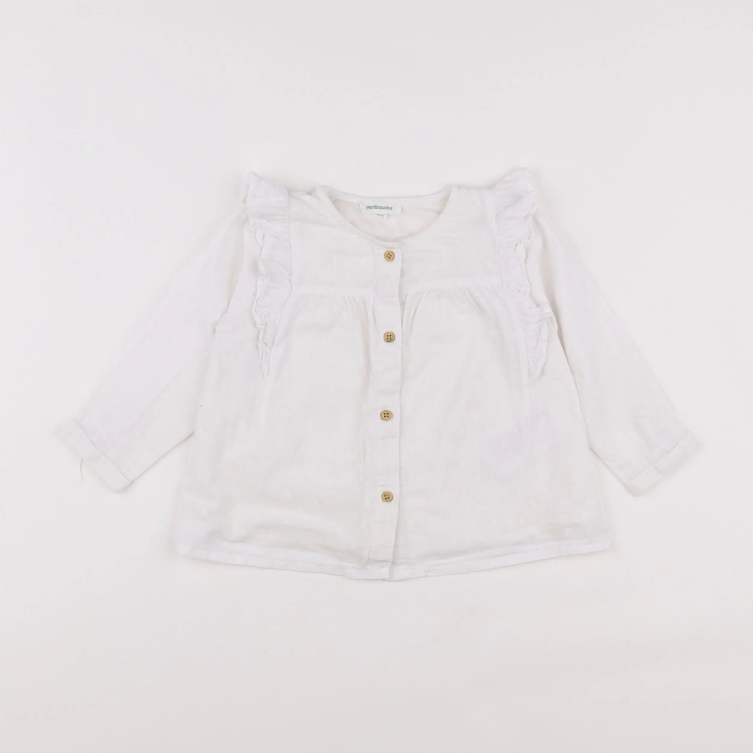 Vertbaudet - blouse blanc - 12 mois