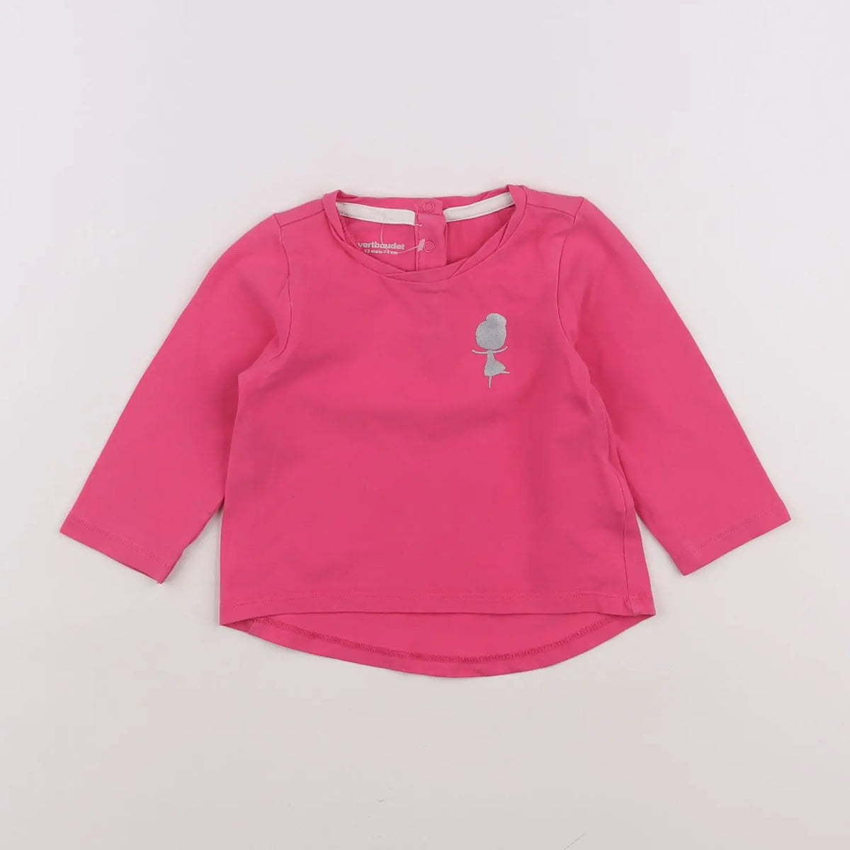 Vertbaudet - tee-shirt rose - 12 mois