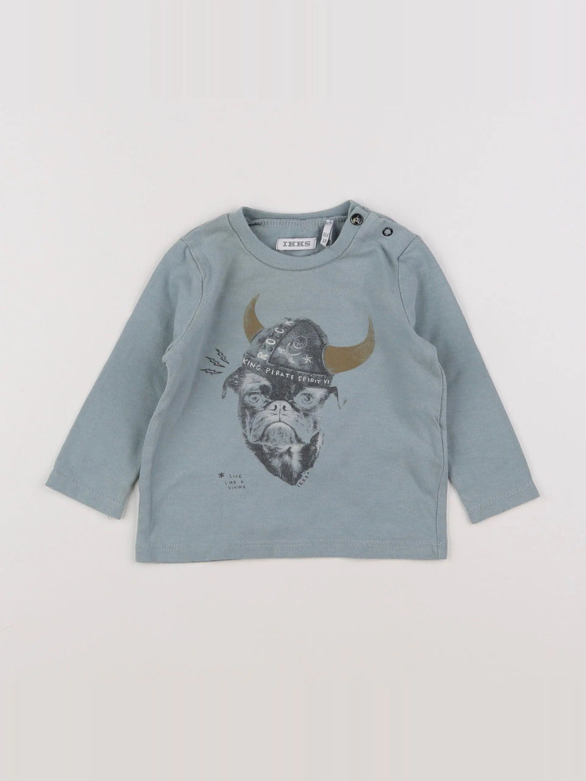 IKKS - tee-shirt bleu - 6 mois