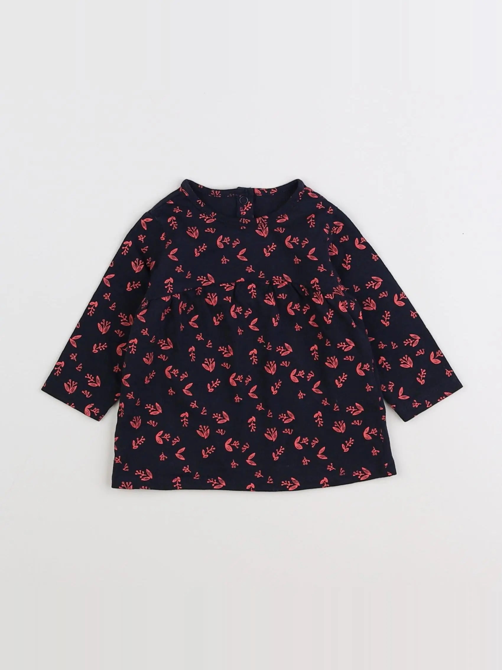 Vertbaudet - tee-shirt bleu, rose - 3 mois