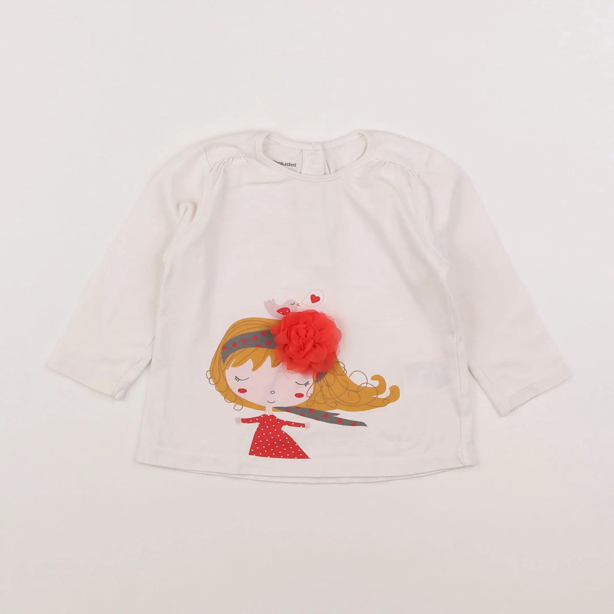Vertbaudet - tee-shirt blanc - 12 mois