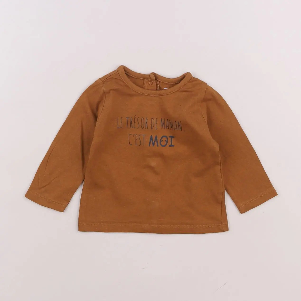 Vertbaudet - tee-shirt marron - 3 mois