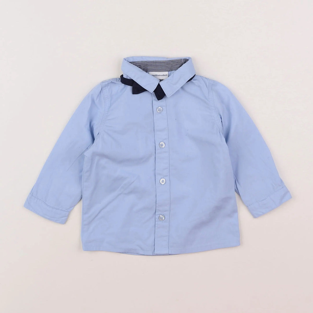 Vertbaudet - chemise bleu - 12 mois