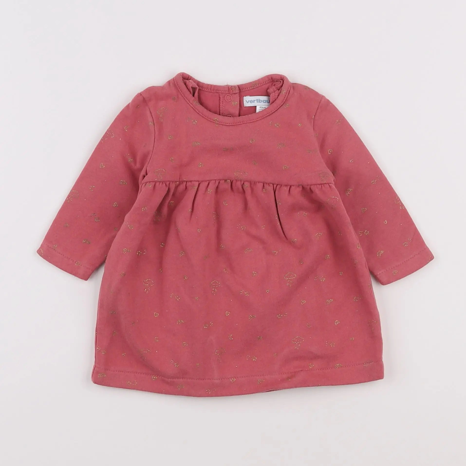 Vertbaudet - robe rose - 3 mois