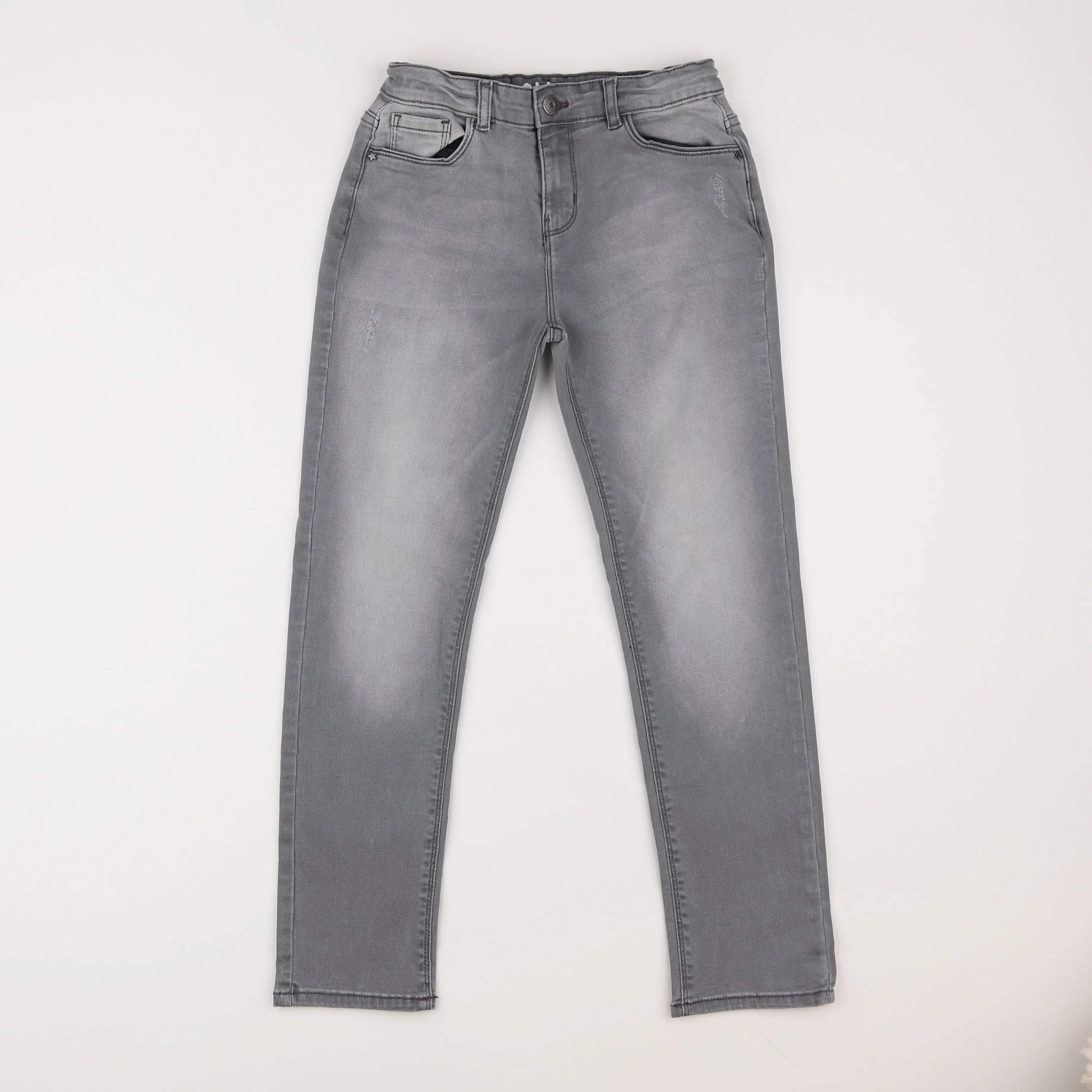 Vertbaudet - jean gris - 10 ans