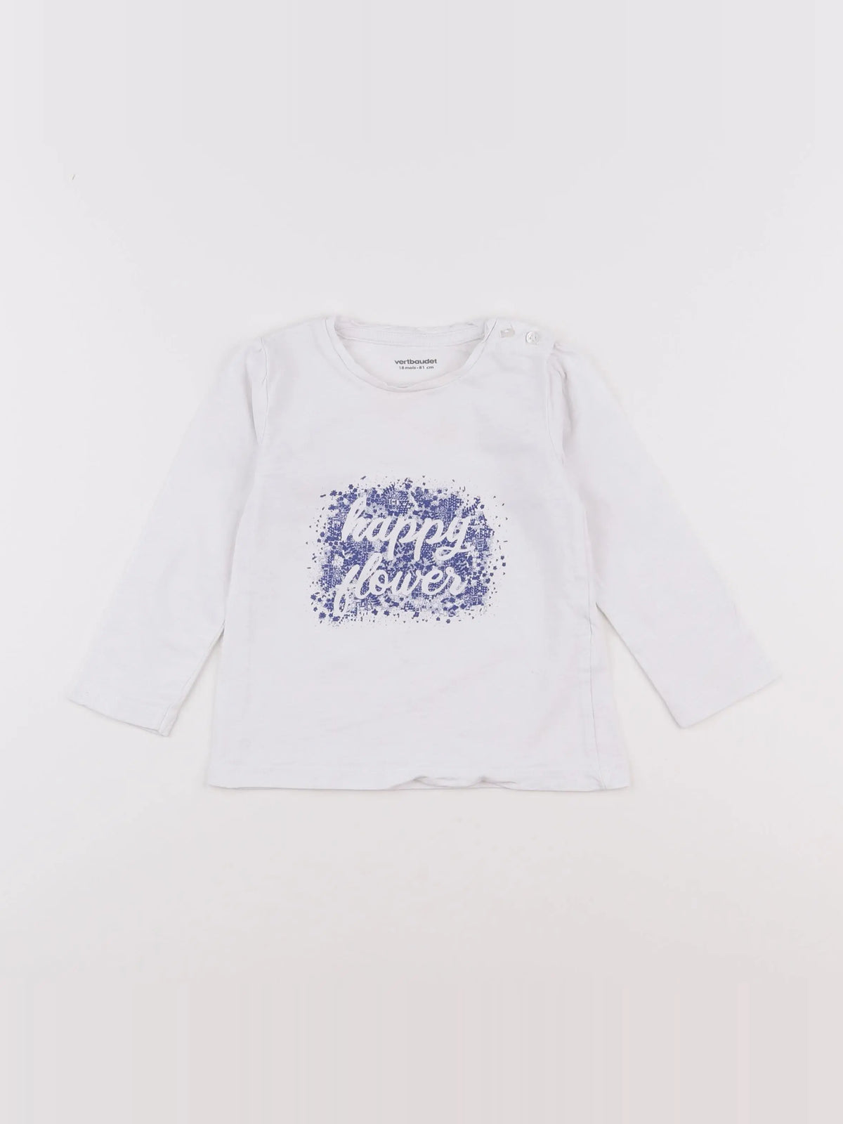Vertbaudet - tee-shirt blanc - 18 mois
