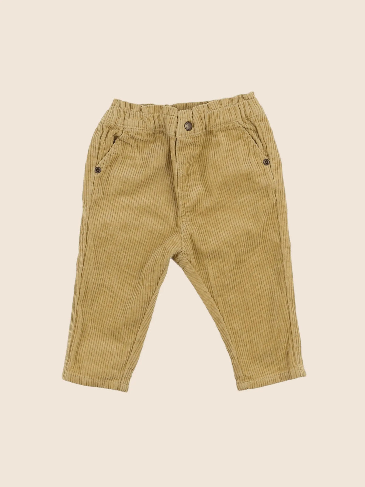 Vertbaudet - pantalon jaune - 9 mois