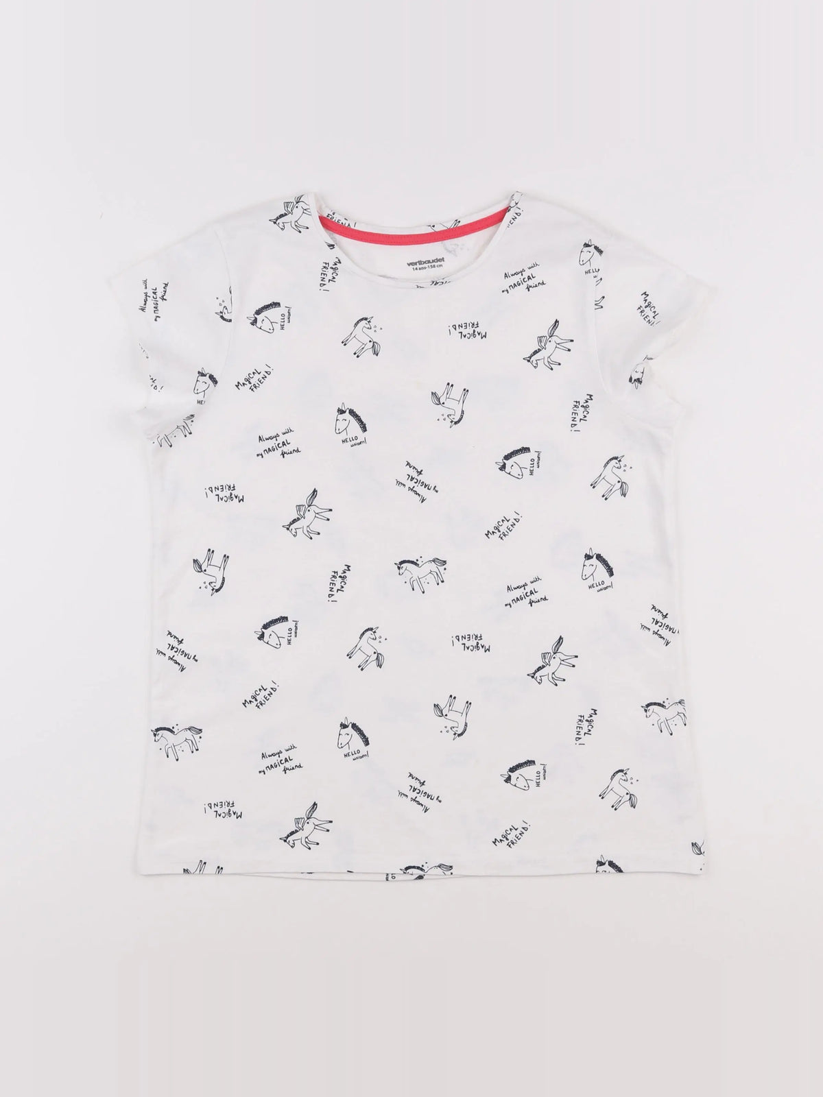 Vertbaudet - tee-shirt blanc - 14 ans