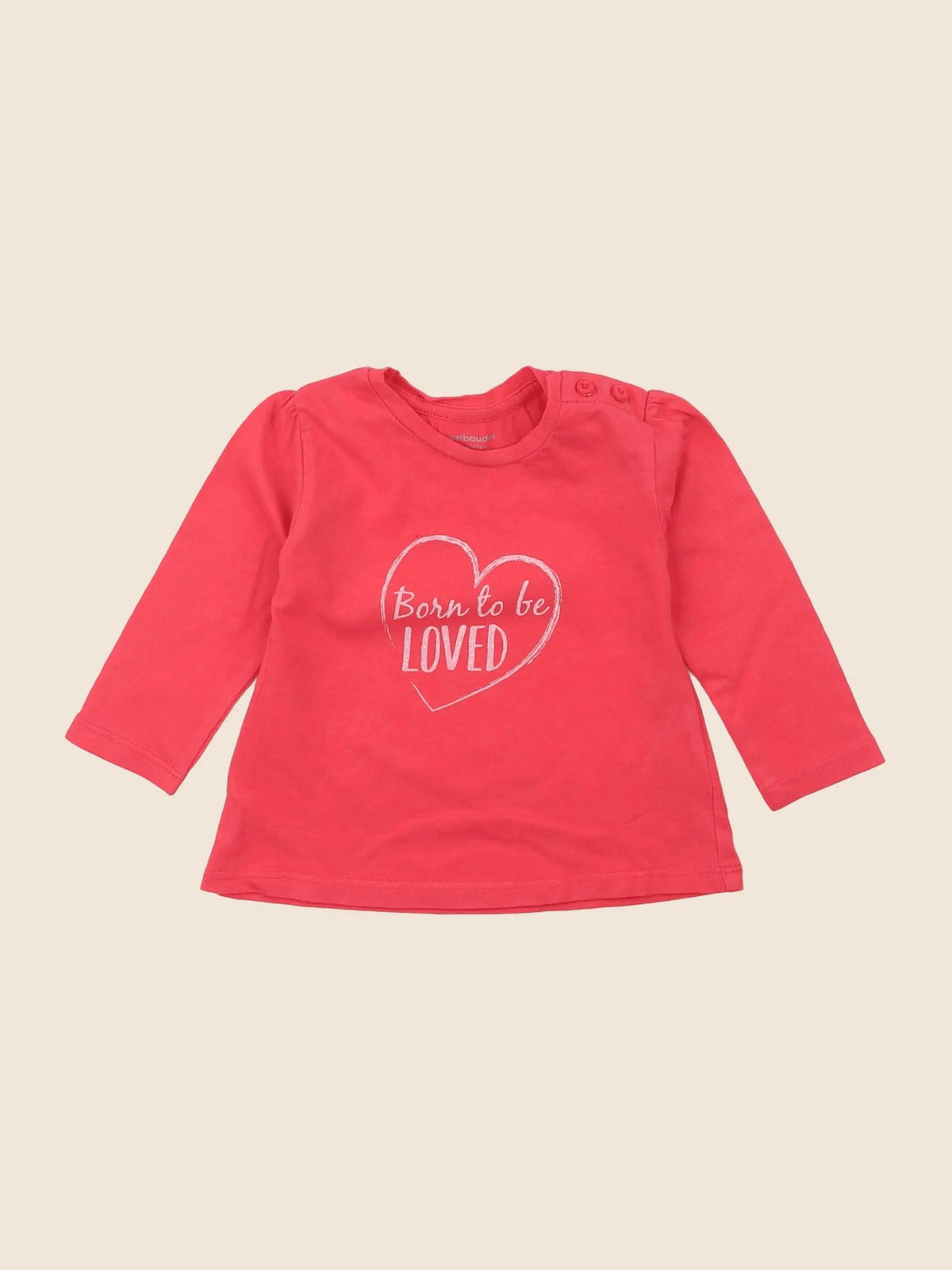 Vertbaudet - tee-shirt rose - 6 mois