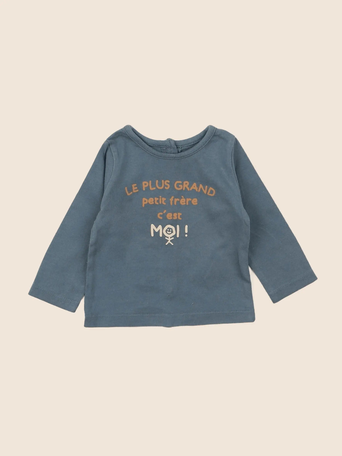 Vertbaudet - tee-shirt bleu - 3 mois