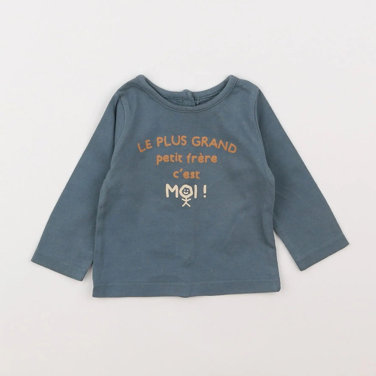 Vertbaudet - tee-shirt bleu - 3 mois