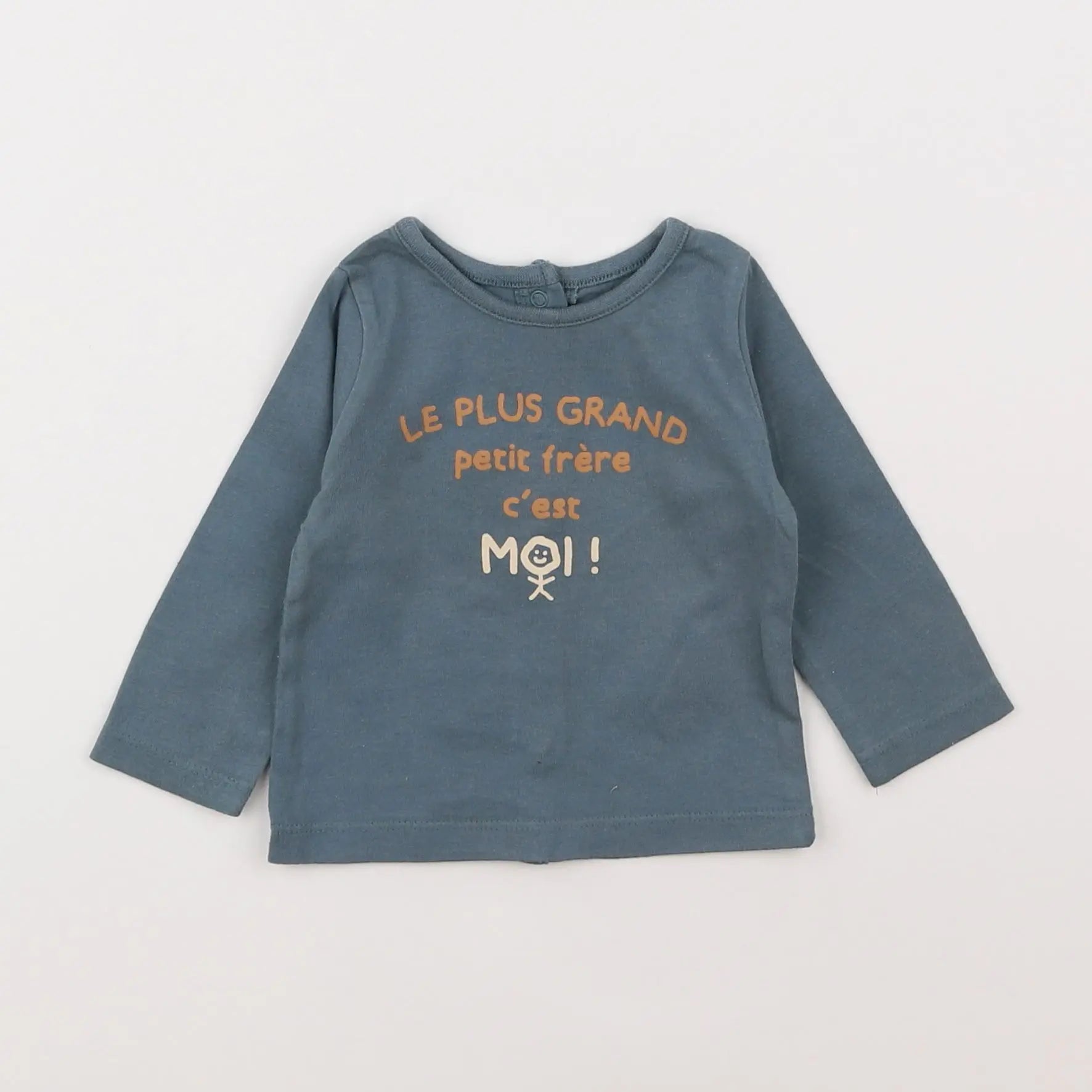 Vertbaudet - tee-shirt bleu - 3 mois