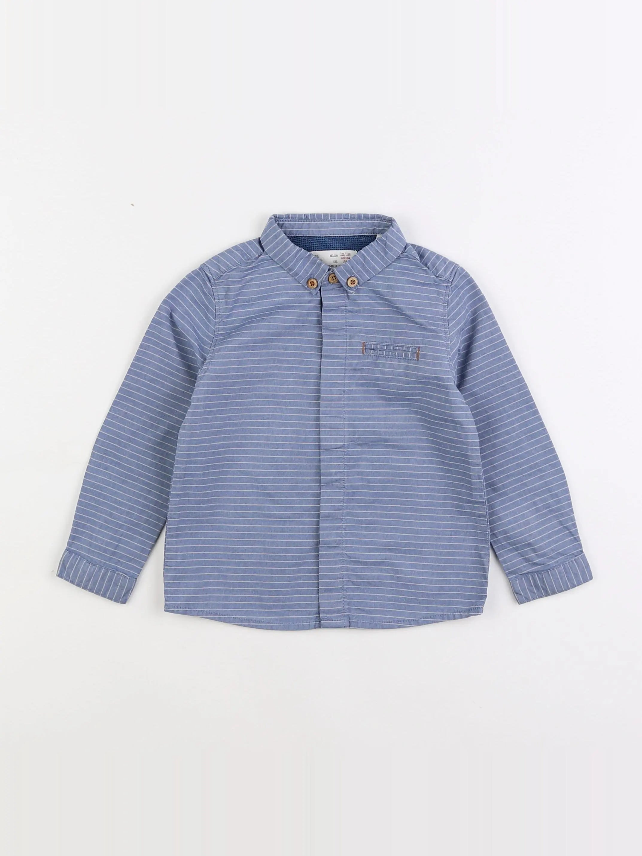 Zara - chemise bleu - 12/18 mois