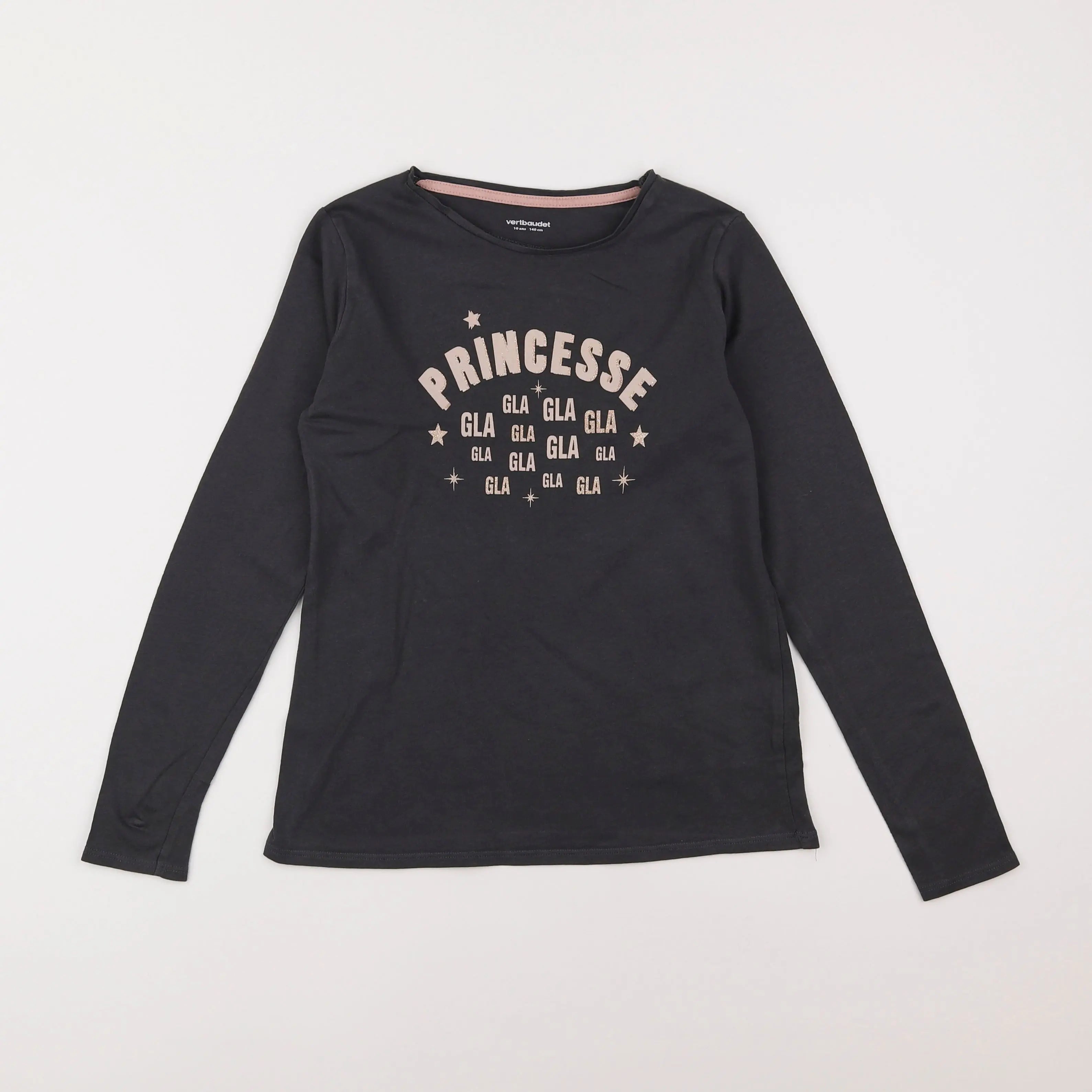 Vertbaudet - tee-shirt marron - 10 ans