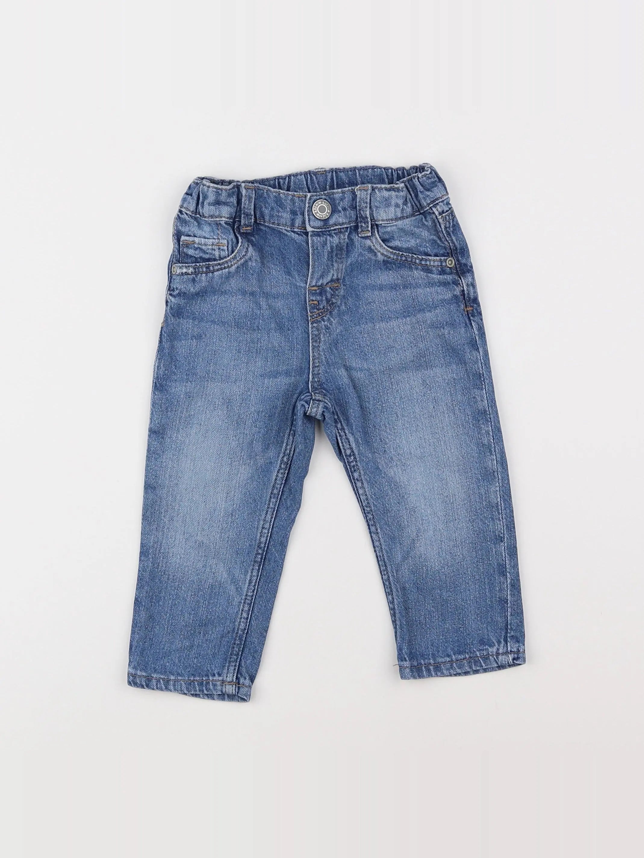 H&M - jean bleu - 9/12 mois