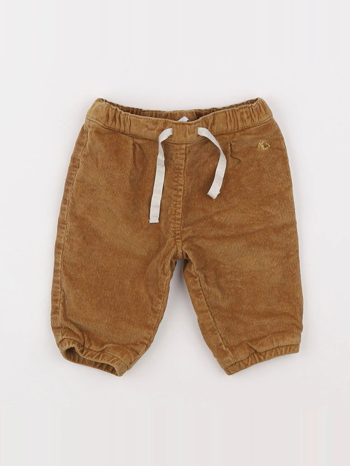 Petit Bateau - pantalon or, marron - 3 mois