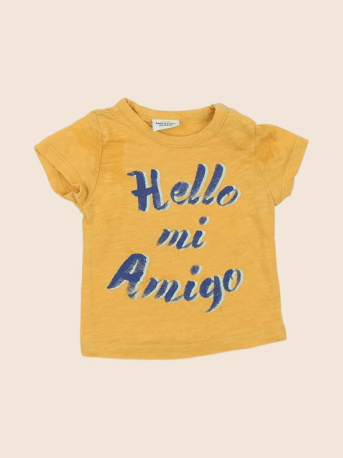Tape à l'oeil - tee-shirt jaune - 3 mois